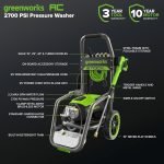 Nettoyeur haute pression électrique 2700 PSI 2,3 GPM tuyau 7,62 m