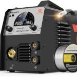 HZXVOGEN Poste à souder aluminium MIG250DP 250A 220V Gaz/Flux Core MIG/Stick/Lift TIG/Pulse/Aluminium Poste à souder MIG 6 en 1 Contrôle synergique professionnel