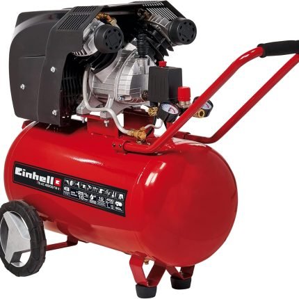 Einhell Compresseur à air TE-AC 430/50/10 3000 W, Cuve de 50 L, Pression 10bar, Débit d'aspiration 430 l/min, Réducteur de pression