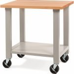 Établi mobile 4 tiroirs avec plateau bois