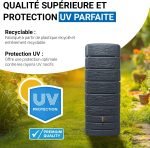 Cuve eau de pluie 500 L murale gris anthracite