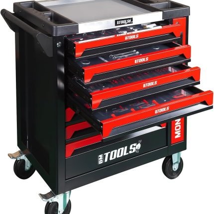 Servante d’atelier 257 outils 7 tiroirs porte latérale et tiroir vertical