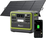 FOSSiBOT F2400 Generateur Electrique Portable, 2048Wh Batterie LiFePO4 Station électrique, 3 Sorties CA 2400W 4800W Pic 230V Groupe Electrogene Solaire pour Camping, Voyage Maison/Bureau