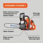 Tronçonneuse thermique 38 cm³ guide 35 cm Smart Start Air Injection LowVib