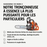 Tronçonneuse thermique 38 cm³ guide 35 cm Smart Start Air Injection LowVib