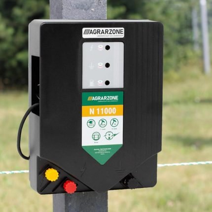 Électrificateur de clôture 230 V 10 200 V énergie 11 J affichage LED technologie impulsion longueur clôture jusqu’à 80 km