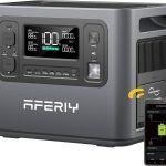 AFERIY Generateur Electrique Portable 400W, Station Solaire Portable 400W/256Wh, Batterie Nomade avec CA 220-240V, Ports USB, UPS, Generateur Pour Tous Vos Besoins Électriques