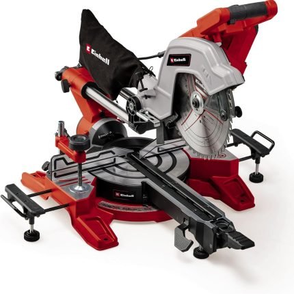 Scie à onglet radiale 2100 W lame 254 mm coupe 305 x 85 mm avec piètement