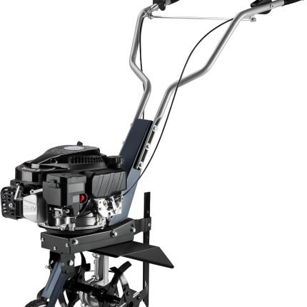 Wiltec Motobineuse 60 cm 2,5 KW 6 Fraises Lames Réservoir 0,8L Profondeur 25 cm Motoculteur Essence Moteur OHV Aérateur Scarificateur Travail Sol Ergonomique Outil Jardinage