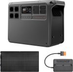 Station électrique portable 2048 Wh 3000 W avec recharge 45 min – Power 2000+200W panneau solaire flexible