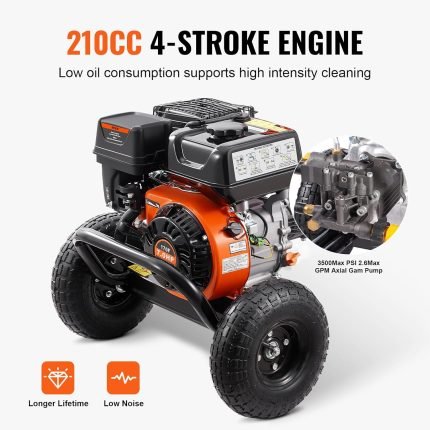 Nettoyeur haute pression à gaz 3500 PSI 10 L/min avec 5 buses
