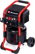 Compresseur à air 50 L 8 bars 1500 W sans huile avec réducteur de pression – Débit : 240 L/min