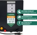 Électrificateur de clôture 230 V 10 200 V énergie 11 J affichage LED technologie impulsion longueur clôture jusqu’à 80 km