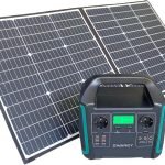 Générateur Electrique Portable 1000W avec Panneaux Solaires Pliable 200W Pack Générateur Solaire Batterie Externe 220V Sortir AC/USB/Type-C/QC 3.0