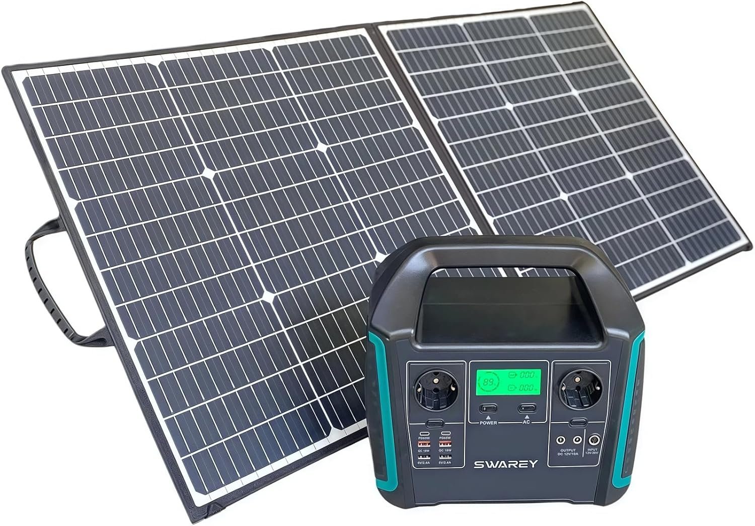 Générateur Electrique Portable 1000W avec Panneaux Solaires Pliable 200W Pack Générateur Solaire Batterie Externe 220V Sortir AC/USB/Type-C/QC 3.0 Générateur Electrique Portable 1000W avec Panneaux Solaires Pliable 200W Pack Générateur Solaire Batterie Externe 220V Sortir AC/USB/Type-C/QC 3.0