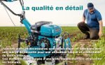 Motoculteur thermique 7 CV 108 cm 2 vitesses avant 1 marche arrière