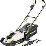 Tondeuse sans fil 37 cm 2×20 V avec bac et mulching