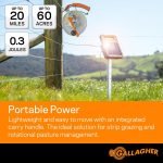 Électrificateur de clôture solaire lithium 0,3 J 32 km