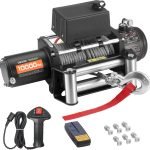 VEVOR Treuil Électrique 12 V CC 5400 kg avec Corde Synthétique Φ 9,5 mm x 28 m, Télécommande sans Fil et Filaire, Étanchéité IP67, pour Remorquage de SUV, Jeep, Remorque, Bateau, Véhicule Tout-terrain