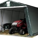 Tente garage 2,4×3,6 m bâche PE 450 N armature acier étanche protection UV vert