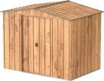 Abri de jardin en métal 4,37 m² toit monopente avec lucarne anthracite – 8 x 6 Top, Woodgrain