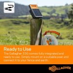 Électrificateur de clôture solaire lithium 0,3 J 32 km
