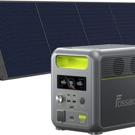 FOSSiBOT F1200 Generateur Electrique Portable 1200W, 1024Wh LiFePO4 Station électrique, 7 Sorties, UPS, BMS, 4000+ Fois, Générateur Solaire pour Camping/Jardin/RV