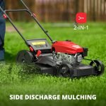 Tondeuse thermique 53,3 cm moteur 144 cc paillage et décharge latérale