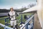 Nettoyeur haute pression eau froide 150 bar 200 bar max débit 500 l/h flexible 10 m lance 840 mm