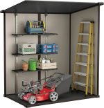 Abri de jardin monopente 1,8 m² polypropylène anti-UV plancher fenêtre charge toiture 75 kg/m²
