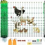 Filet de clôture électrique 1,21 x 30,48 m avec chargeur solaire – 122cmx30m