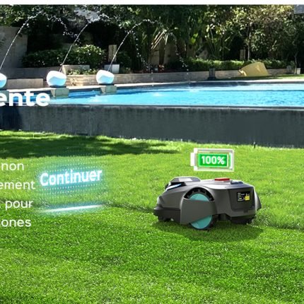 Robot tondeuse 1600 m² RTK avec coupe en U et bordures