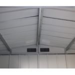 Abri de jardin en métal 9,16 m2 portes coulissantes ventilation