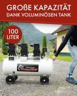 Compresseur d’air 100 L 8 bar sans huile 590 l/min 3300 W avec séparateur d’eau et réducteur de pression