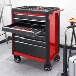 Servante d’atelier 7 tiroirs charge 150 kg 69,6 x 47,2 x 97,6 cm verrouillage central roues avec freins