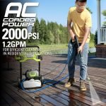 Nettoyeur haute pression électrique 2000 PSI 1,2 GPM avec réservoir de savon