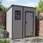 Abri de jardin monopente 1,8 m² polypropylène anti-UV plancher fenêtre charge toiture 75 kg/m²
