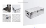 Caisse à outils aluminium 76 x 32 x 24,5 cm 59 L hydrofuge fermeture à charnière centrale