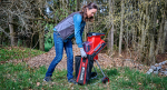 Broyeur de végétaux sans fil 36 V 25 mm sac 55 L