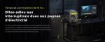 Station électrique portable 1024 Wh 1200 W batterie LiFePO4 7 sorties