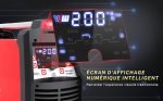 Poste à souder TIG AC/DC 200 A MMA 170 A fonction impulsion amorçage HF mémoire 9 tâches 230 V torche WP-26