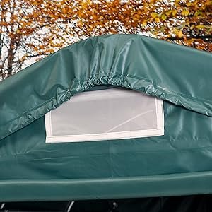 Tente garage 3,3 x 4,8 m bâche PVC 800 N armature acier imperméable hauteur 2,7 m