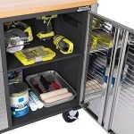 Établi mobile 4 tiroirs avec plateau bois