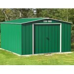 Abri de jardin en métal 9,16 m2 portes coulissantes ventilation