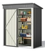 Abri de jardin métal 155 x 87 x 180 cm porte verrouillable