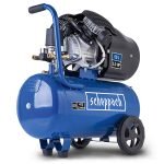Compresseur d’air 50 L 10 bar 2200 W bicylindre aspiration 412 L/min lubrification à l’huile
