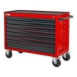 Servante d’atelier vide 7 tiroirs sur roulements charge max 300 kg roues 150 mm