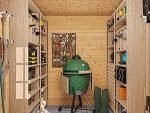 Abri de jardin en bois avec range bûches 206 x 272 x 218 cm