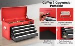 Servante d’atelier 6 tiroirs avec coffre amovible et armoire de rangement
