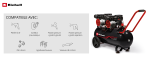 Compresseur à air 50 L 8 bars 1500 W sans huile avec réducteur de pression